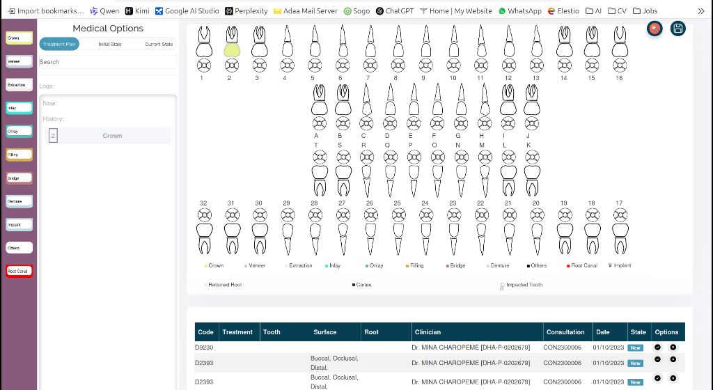 Shifaa HIMS Interface 1