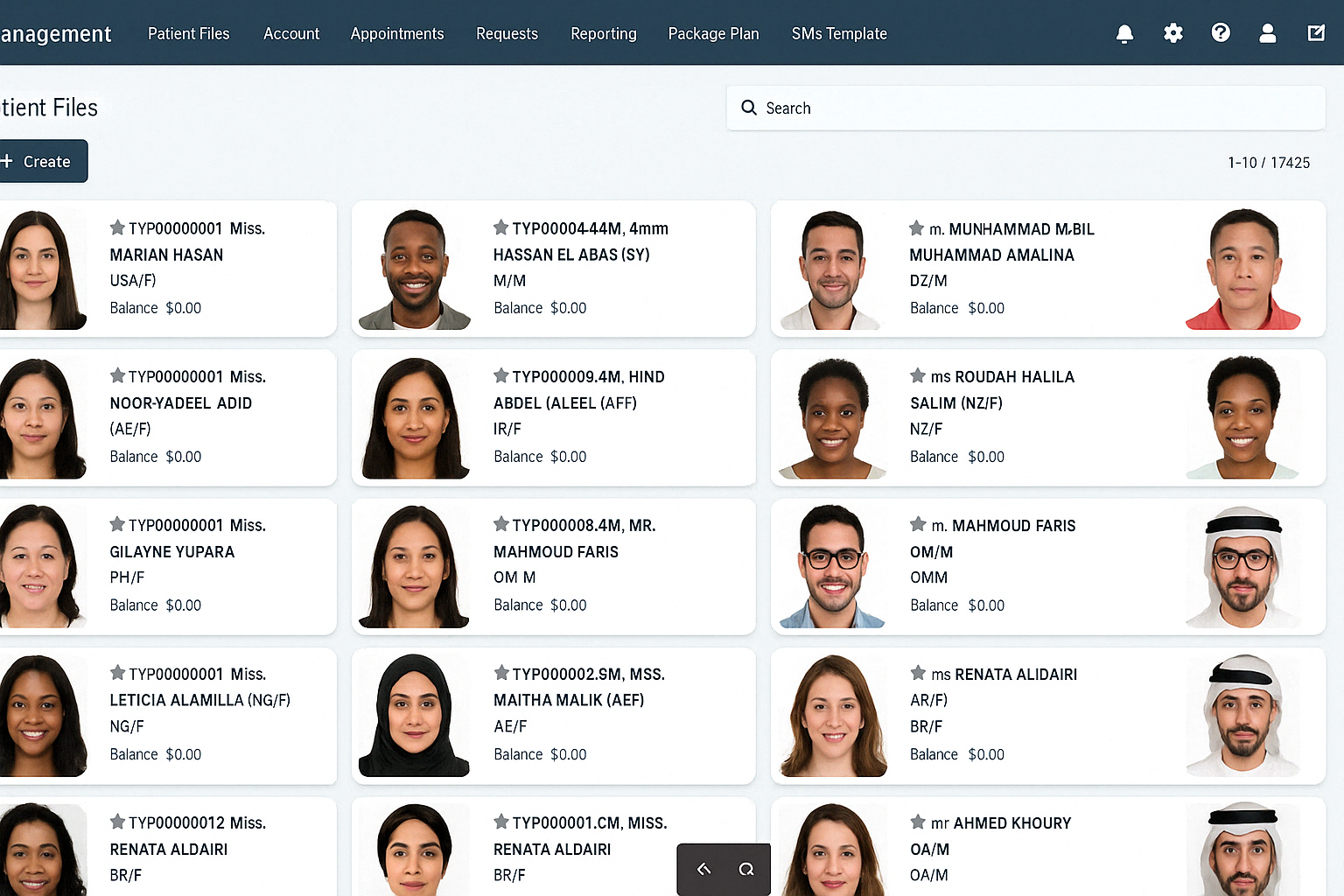 Shifaa HIMS Interface 2